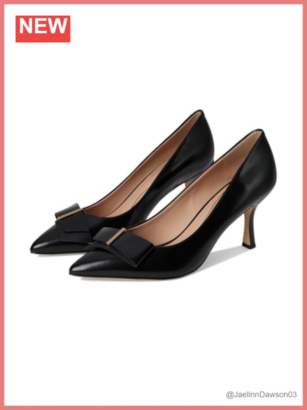 Cole Haan Leather High Heel Pumps 75mm Felicia Bow Business Casual